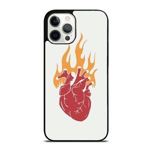 Burning Heart White BG iPhone Case